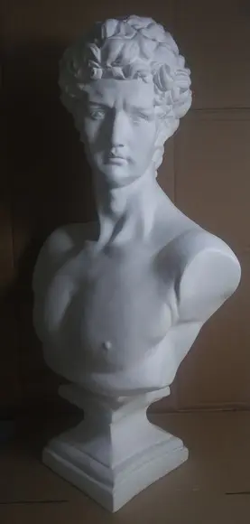 Imagem Davi Escultura Busto David de Michelangelo em Gesso