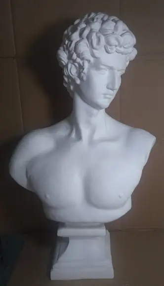 Imagem Davi Escultura Busto David de Michelangelo em Gesso