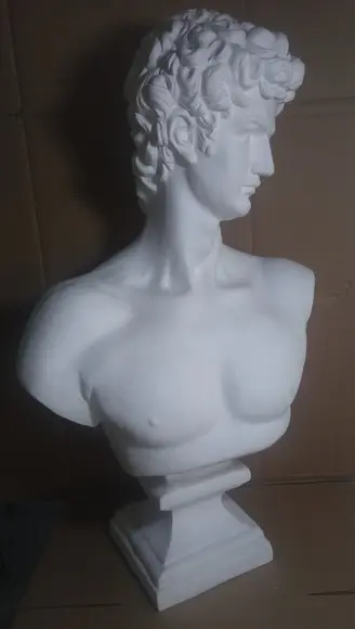 Imagem Davi Escultura Busto David de Michelangelo em Gesso