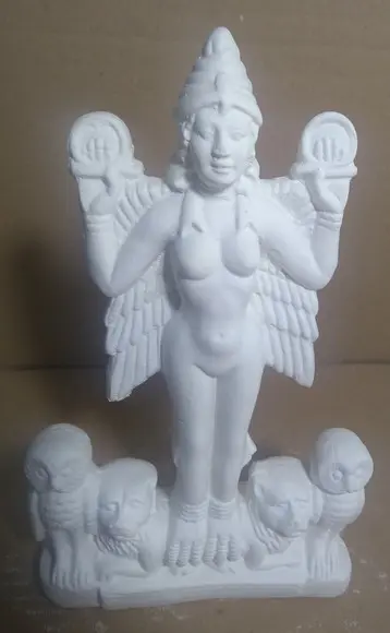 Imagem Deusa Lilith Escultura Gesso Cru P/pintar c/ 20cm