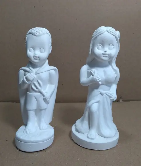 Imagem Exu Baby + Pomba Gira Baby Escultura Casal Crianças