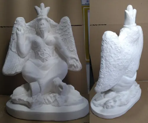 Imagem Exu Belzebu Escultura Bafomé Escultura Gesso Baphomet