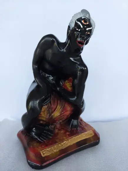 Imagem Exu Mau Olhado Escultura Pintura Personalizada do Exu
