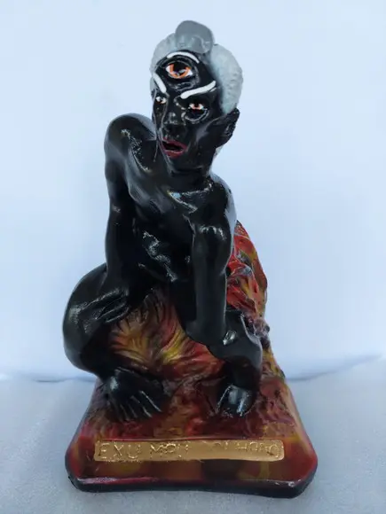 Imagem Exu Mau Olhado Escultura Pintura Personalizada do Exu