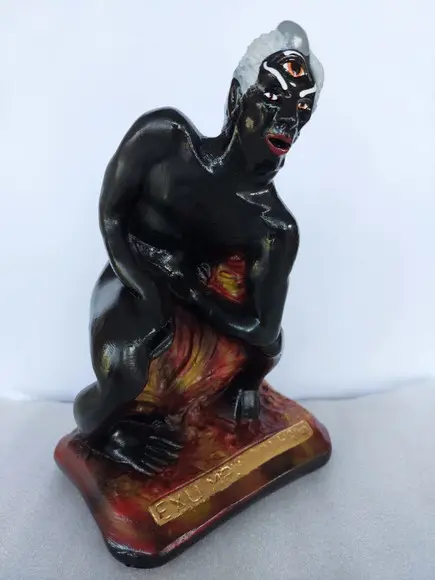 Imagem Exu Mau Olhado Escultura Pintura Personalizada do Exu