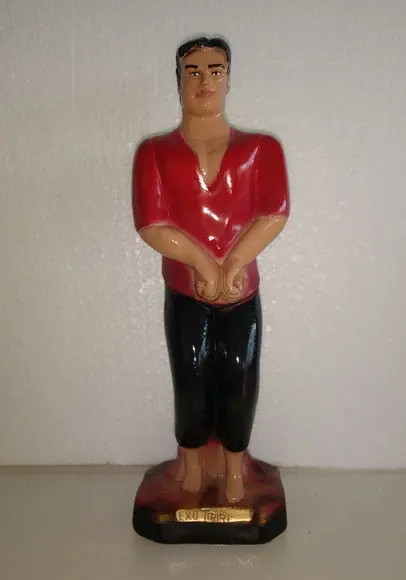 Imagem Exu Tiriri Escultura 100% em Gesso Puro Natural