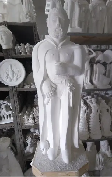 Imagem Exu Tranca Rua das Almas Escultura Grande c/ 1 Metro