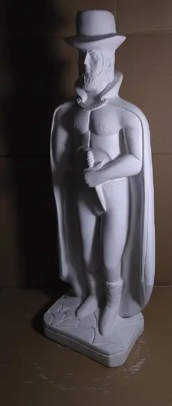 Imagem Exu Tranca Rua das Encruzilhadas Escultura Lua Negra