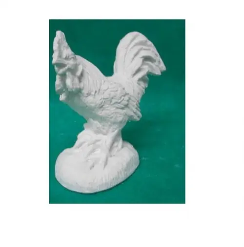 Imagem Galo Caipira Pequeno em Gesso Cru para Pintar
