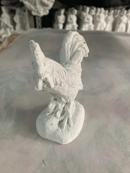 Imagem Galo Caipira Pequeno em Gesso Cru para Pintar