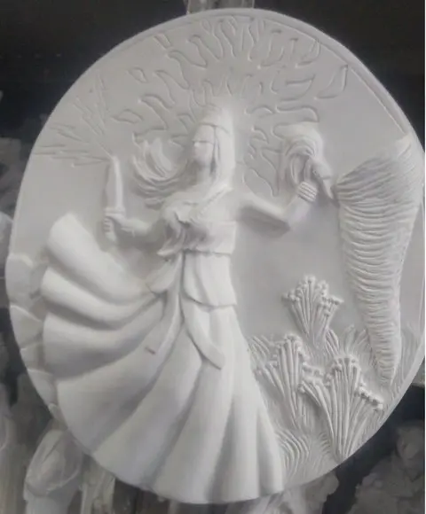 Imagem Iansã Escultura Placa de Parede Orixá Yansã Mandala