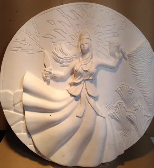 Imagem Iansã Escultura Placa de Parede Orixá Yansã Mandala