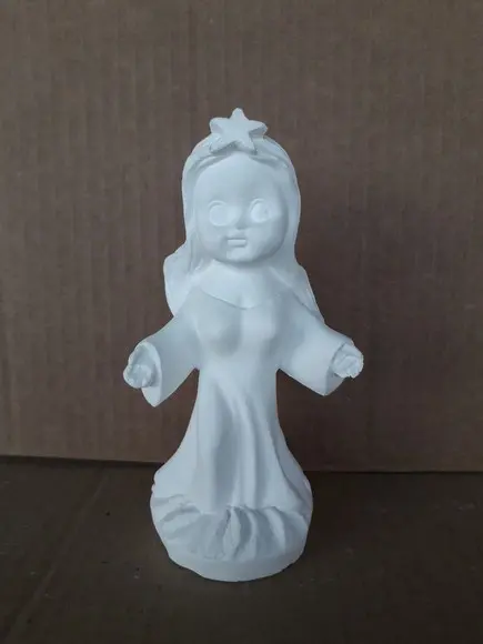 Imagem Iemanjá Baby Escultura Yemanjá Baby 100% em Gesso Cru