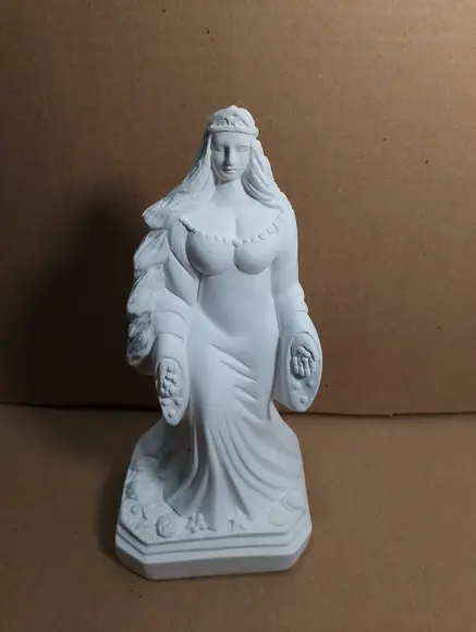 Imagem Iemanjá Escultura Yemanja em Gesso Cru para Pintar