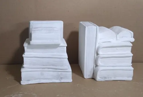 Imagem Livro Escultura p/ Colocar Livros no Meio Gesso o Par
