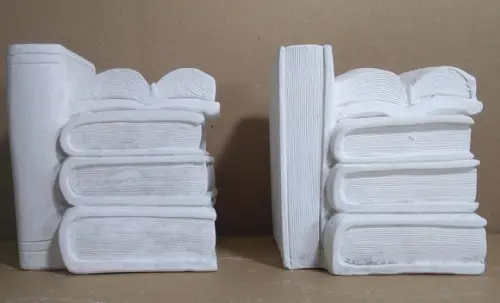 Imagem Livro Escultura p/ Colocar Livros no Meio Gesso o Par