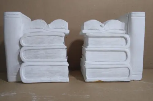 Imagem Livro Escultura p/ Colocar Livros no Meio Gesso o Par