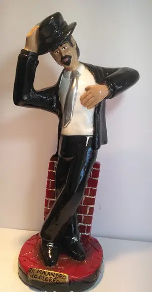 Imagem Malandro do Morro Escultura Zé Pelintra Malandro 40cm
