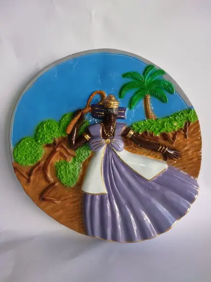 Imagem Mandala de Nanã Orixás Escultura Nanã Placa de Parede