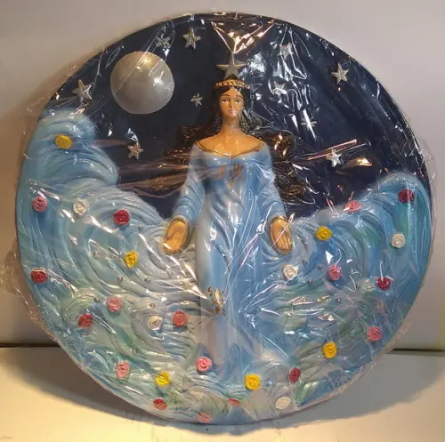 Imagem Mandala de Iemanjá Escultura Yemanjá Placa de Parede