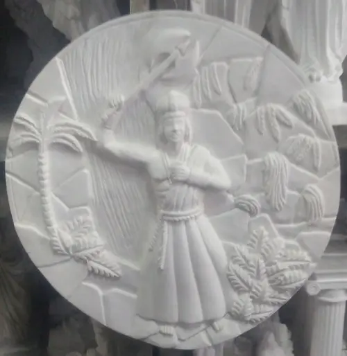 Imagem Mandala Orixá Xango Escultura Placa de Parede