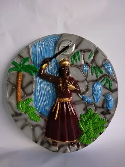 Imagem Mandala de Xango Orixás Escultura Xango Placa Parede