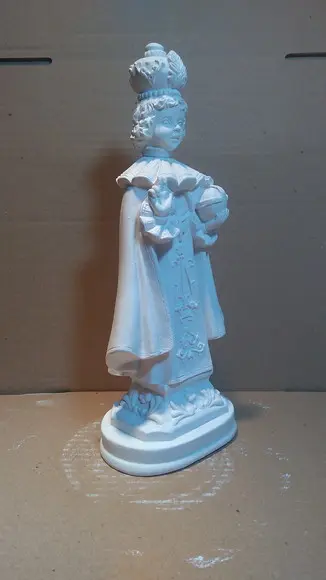 Imagem Menino Jesus de Praga Escultura em Gesso Cru