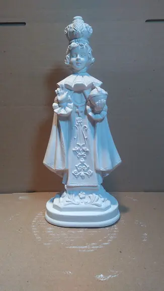 Imagem Menino Jesus de Praga Escultura em Gesso Cru