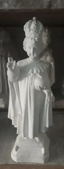 Imagem Menino Jesus de Praga Escultura em Gesso Grande