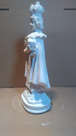 Imagem Menino Jesus de Praga Escultura em Gesso Cru