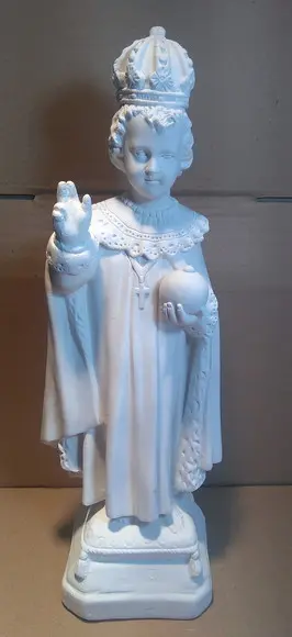 Imagem Menino Jesus de Praga Escultura em Gesso Grande