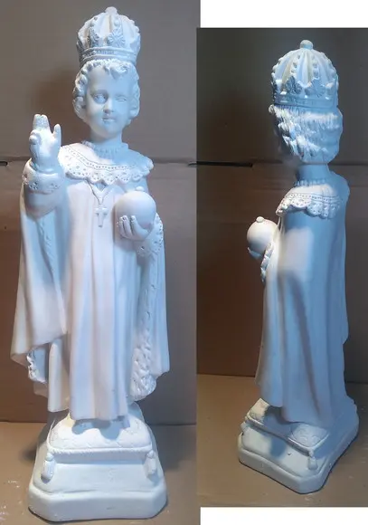 Imagem Menino Jesus de Praga Escultura em Gesso Grande