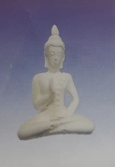 Imagem Monge Sentado Escultura em Gesso Cru para Pintar
