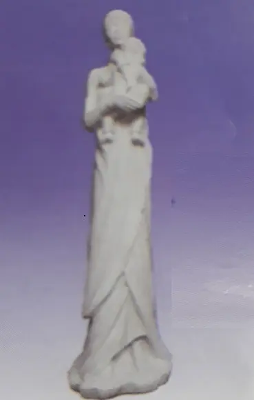 Imagem Negra com Menino Escultura em Gesso para Pintar