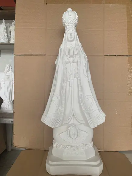 Imagem Nossa Senhora Aparecida Escultura em Gesso Cru 60cm