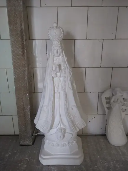 Imagem Nossa Senhora Aparecida Escultura em Gesso Cru 60cm