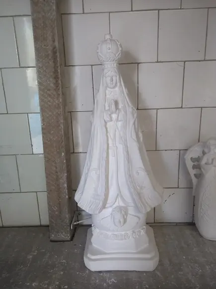 Imagem Nossa Senhora Aparecida Escultura em Gesso Cru 60cm