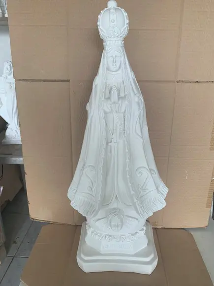 Imagem Nossa Senhora Aparecida Escultura em Gesso Cru 60cm