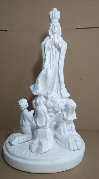 Imagem Nossa Senhora Fátima c/ Pastores Escultura Sra Fátima