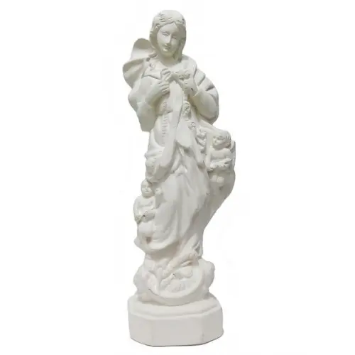 Imagem Nossa Senhora dos Nós Kit C/4 Peças 20cm em Gesso Cru