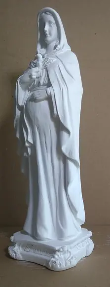 Imagem Nossa Senhora Gravida Escultura em Gesso Natural 31cm
