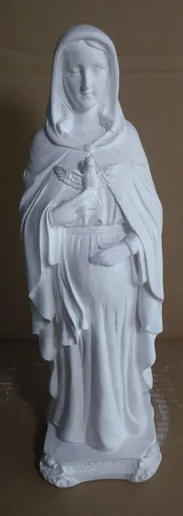 Imagem Nossa Senhora Gravida Escultura em Gesso Natural 31cm