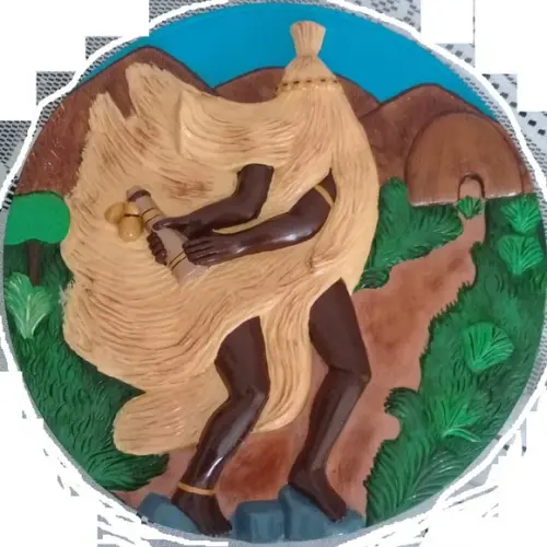 Imagem Obaluaê em Placa de Parede Mandala Omolu Obaluae