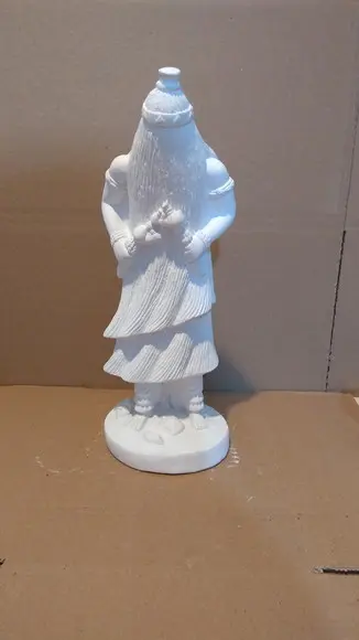 Imagem Obaluaê Orixá do Candomblé em Gesso Cru para Pintar