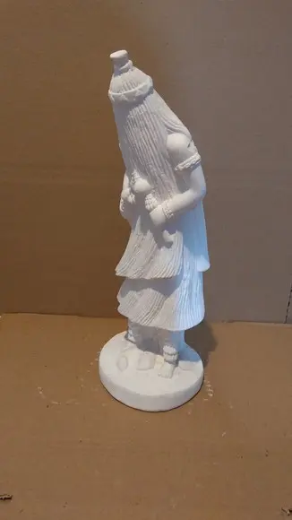 Imagem Obaluaê Orixá do Candomblé em Gesso Cru para Pintar