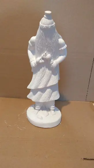 Imagem Obaluaê Orixá do Candomblé em Gesso Cru para Pintar