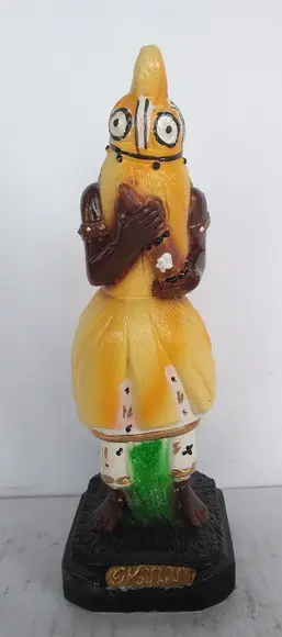 Imagem Omulu Escultura Orixá Omulu em Gesso Natural 20cm