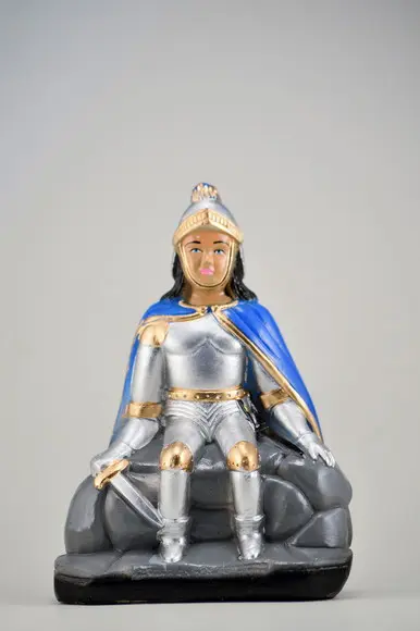 Imagem Ogum Marinho Escultura 100% em Gesso Puro