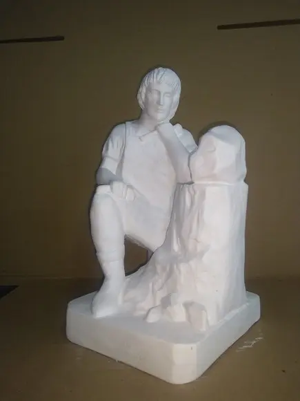 Imagem Operário Maçonaria em Gesso Cru para Pintar