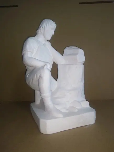 Imagem Operário Maçonaria em Gesso Cru para Pintar